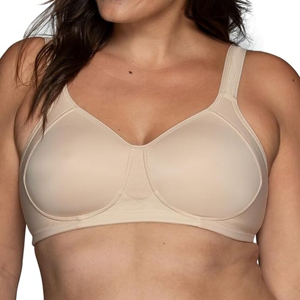 Vanity Fair Full-Figure Wireless Sports Bra 71500 - Damask Neutral (Nude 5) - Picture 2 of 4